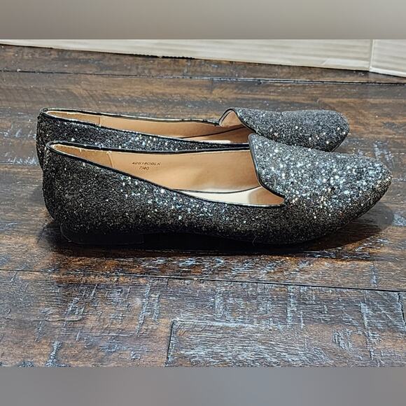 Topshop Black‎ glitter Moroccan flats size 7 - Picture 3 of 6